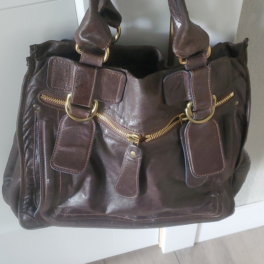 Chloe large leather shoulder bag